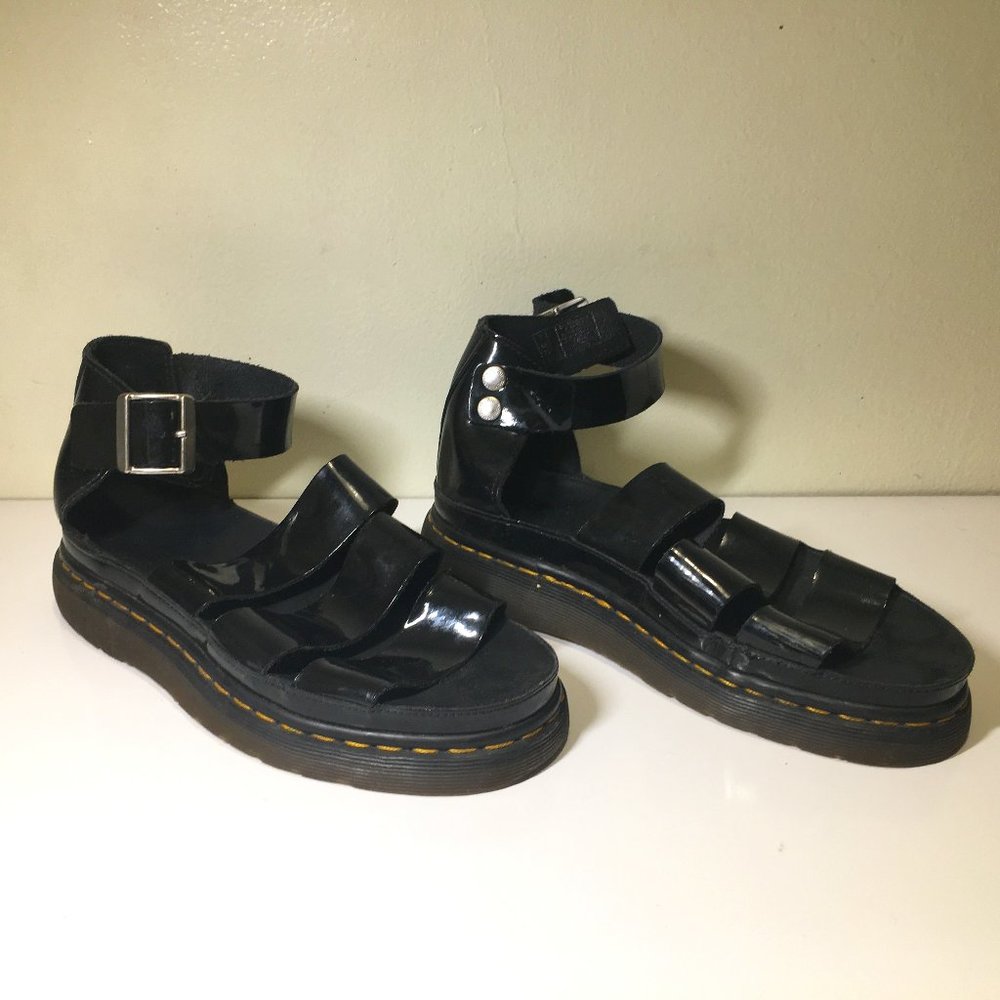 Dr. Martens Clarissa Sandal Black Patent UK Size 7